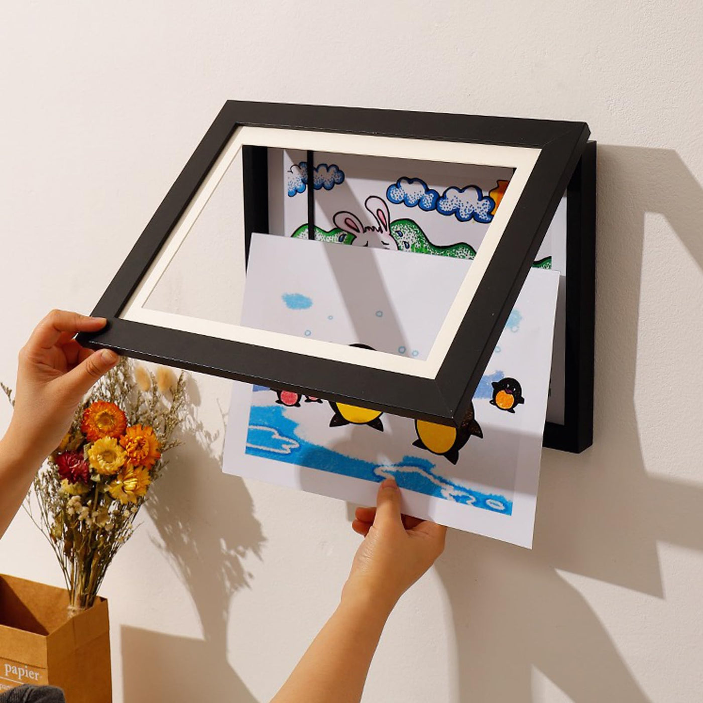 Forever Frame – Magnetic Wall Art Display for Kids, Holds 150 A4/A5 Sheets, 20x30cm
