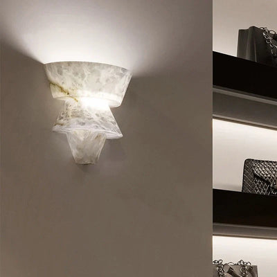 LuxeStone Marble Wall Lamp – Elegant Modern Natural Stone Lighting for Living Room & Bedroom