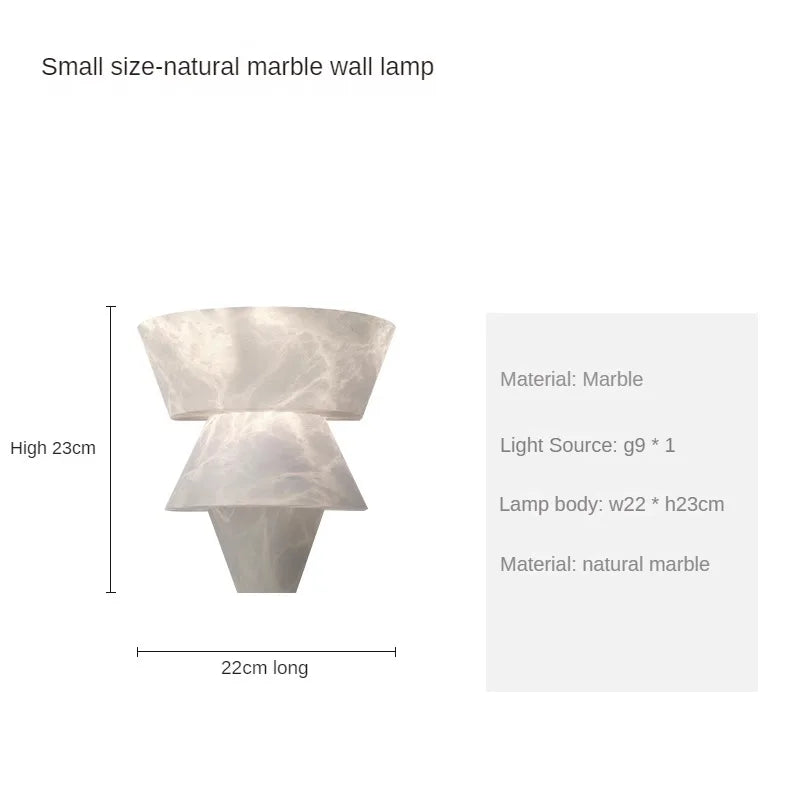 LuxeStone Marble Wall Lamp – Elegant Modern Natural Stone Lighting for Living Room & Bedroom