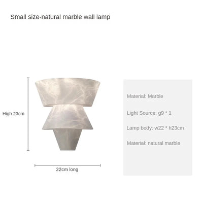 LuxeStone Marble Wall Lamp – Elegant Modern Natural Stone Lighting for Living Room & Bedroom