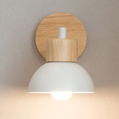 Retro Wooden Wall Bedside Lamp with Vintage Edison Style