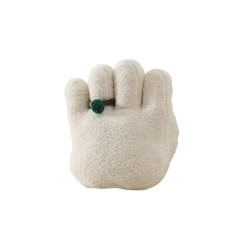 Palm Shaped Home Cushion - Soft Cotton Fleece Decor